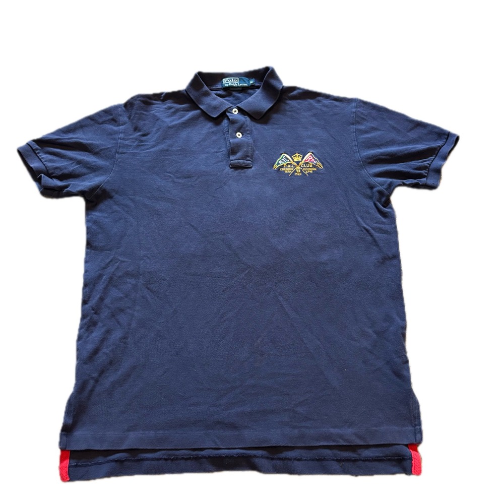 Polo Ralph Lauren Mens Navy Blue RLYC Yacht Club Cruiser Team Polo Shirt Medium